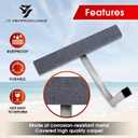 JY PERFORMANCE 24 IN/57 in Boat Trailer Guides Bunk Carpeted, Adjustable Boat Guide-on Hot Dip Galvanized Finish for Ski Boat, Fishing Boat, Sailboat, Kayak, Canoe