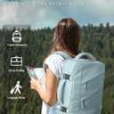 Capolo Travel Backpack for Women Laptop Backpack Flight Approved Carry On Backpack Weekender Bag College Bookbag for Business, Work, Traveling Fits 15.6 '' Laptop,Lake Blue