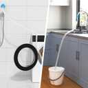 Slip-On Faucet Sprayer Attachment with 6 Ft Hose for Pet Bathing, Kitchen and Utility Sink - Includes 2 Zip-Tie Rings - Fits Round Faucets/Showerheads Up to 3" Diameter
