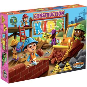 JH5 Construction Kids Board Game for Kids Ages 4 and Up, Fun and Cooperative Building Game for 2-4 Players, Easy to Learn, Perfect for Family Time
