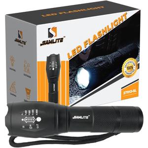 LED Flashlight High Powered 1200 Lumens Bright Zoomable Spotlight or Floodlight - 5 Modes - Brightest Ultra Light, Pocket Size, Waterproof, Tactical - Camping, Travel, Emergencies