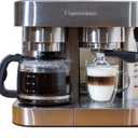 Combination Stainless Steel Espresso + Coffee Maker, 10 cups