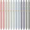 Ddaowanx Gel Pens, 12 Pcs 0.5mm Quick Dry Black Ink Pens Fine Point Smooth Writing Pens, Cute Office School Supplies Gifts for Women (12 Pcs Morandi-Black Ink)