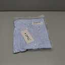 OMSJ Womens Striped Button Down Shirts Smocked Cuffed Sleeve Stylish Collared Office Work Blouses with Pocket (M)