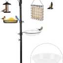 Bird Feeder Pole Deck Hook Bird Feeding Station Kit Bird Feeder Porch Multi Hook Bird Feeders Hanger Premium Bird Bath for Attracting Wild Birds Bird Feeder Planter Hanger
