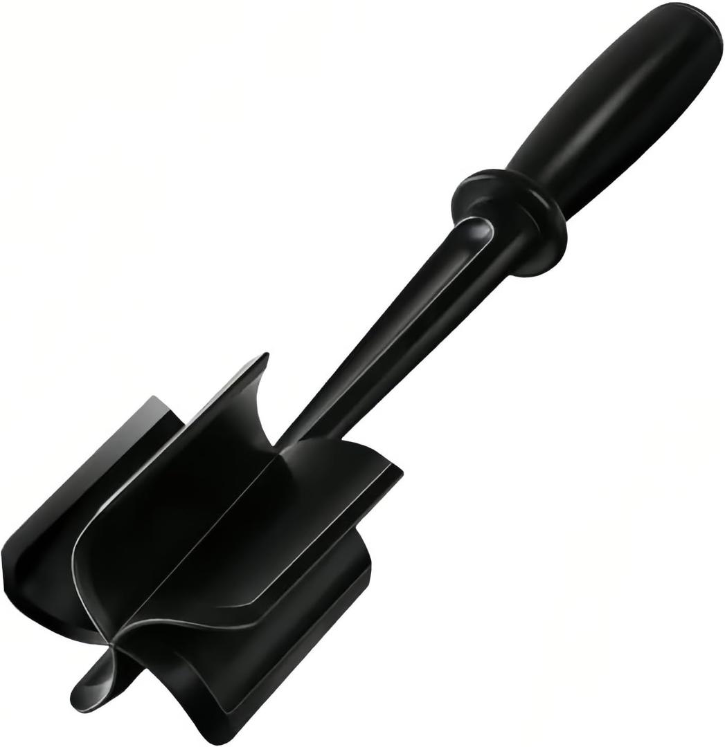 Meat Chopper, Heat Resistant Ground Beef Masher & Hamburger Smasher, Mix and Chop Kitchen Tool for Taco Meat & Potato Masher, Dishwasher Safe, Black