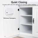 HOSOM 10 Pack 1/2'' Overlay Cabinet Hinges Black Cabinet Door Hinges for Kitchen Cabinet Doors, Flush Face Mount Self Closing Cabinet Hinges with Door Bumper