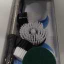 Leebein Electric Spin Scrubber, Cordless Cleaning Brush with 8 Replaceable Brush Heads, Tub and Floor Tile 360 Power Scrubber Dual Speed with Adjustable & Detachable Handle for Bathroom Kitchen Car (White)