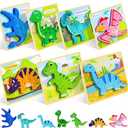 TOY Life Toddler Puzzles Ages 2-4, Wooden Puzzles for Toddlers 1-3, 7 Pcs Dinosaur Puzzle 2 Year Old, Puzzles for Kids Ages 3-5, Toddler Boy Toys 2-3, Educational Learning Toys for 3 Year Old