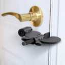 Portable Door Lock Home Security Hotel Door Locks for Travelers Door Safety Locks from Inside Bedroom Apartment Security Travel Gifts Essentials Black