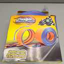 15 Ft Flexible Race Track for Kids Portable Car Race Track Starter Set with Suction Cups, Rolls Up Easy, Compatible with 1/64 Diecast Cars, Birthday Gift for Boys & Girls Ages 3+ (Orange & Blue)