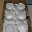 AmorArc 16oz Coffee Mugs Set of 6, Large Ceramic Coffee Mugs for Man, Woman, Dad, Mom, Modern Coffee Mugs with Handle for Tea/Latte/Cappuccino/Cocoa. Dishwasher&Microwave Safe, Light Beige