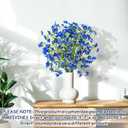 Artificial Flowers 8PCS Silk Flowers with Long Stems, Fake Flowers Bulk Fake Babys Breath, Royal Blue Flowers for Tall Vase Outdoor Garden Wedding Party Home Table Centerpiece