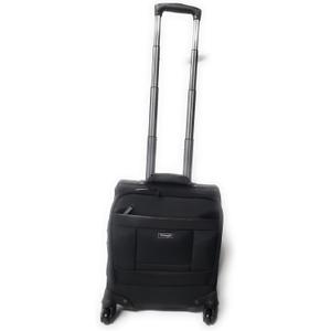15" Underseat Spinner Carry-On, Laptop compartment, Built-in USB, Tall Vertical (Black)