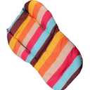 Twoworld Baby High Chair Seat Cushion Liner Mat Pad Cover Rainbow Striped Water Resistant and High Chair Straps (5 Point Harness) 1 Suit