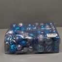 100Pcs Christmas Ball Ornaments Set, Shatterproof Plastic Blue and Silver Christmas Ornaments for Xmas Tree, Assorted Baubles Hanging Decorations for Holiday/Party/Wedding