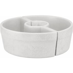 Patio Umbrella Planters Set, White, Country Style, 12"
