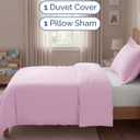 Duvet Cover Twin/Twin XL Size Set - Extra Soft Twin/Twin XL Duvet Cover 68" x 90" with 1 Pillow Sham - Hotel Luxury, Easy Care, Fade Free w/ Zipper Closures & Ties - Comfy & Breathable (Light Pink)