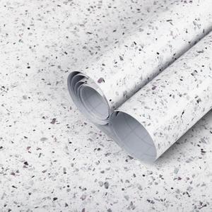Decoroom Granite Contact Paper for Countertops, 17.7" x 118", Thickened Glossy Waterproof Peel and Stick, Self-Adhesive Marble Wallpaper for Kitchen, Bathroom, Cabinets, and Countertop Refinishing