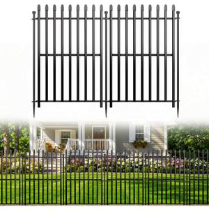 No Dig Decorative Garden Fence, 48in(H)×17.6ft(L), 8 Panels