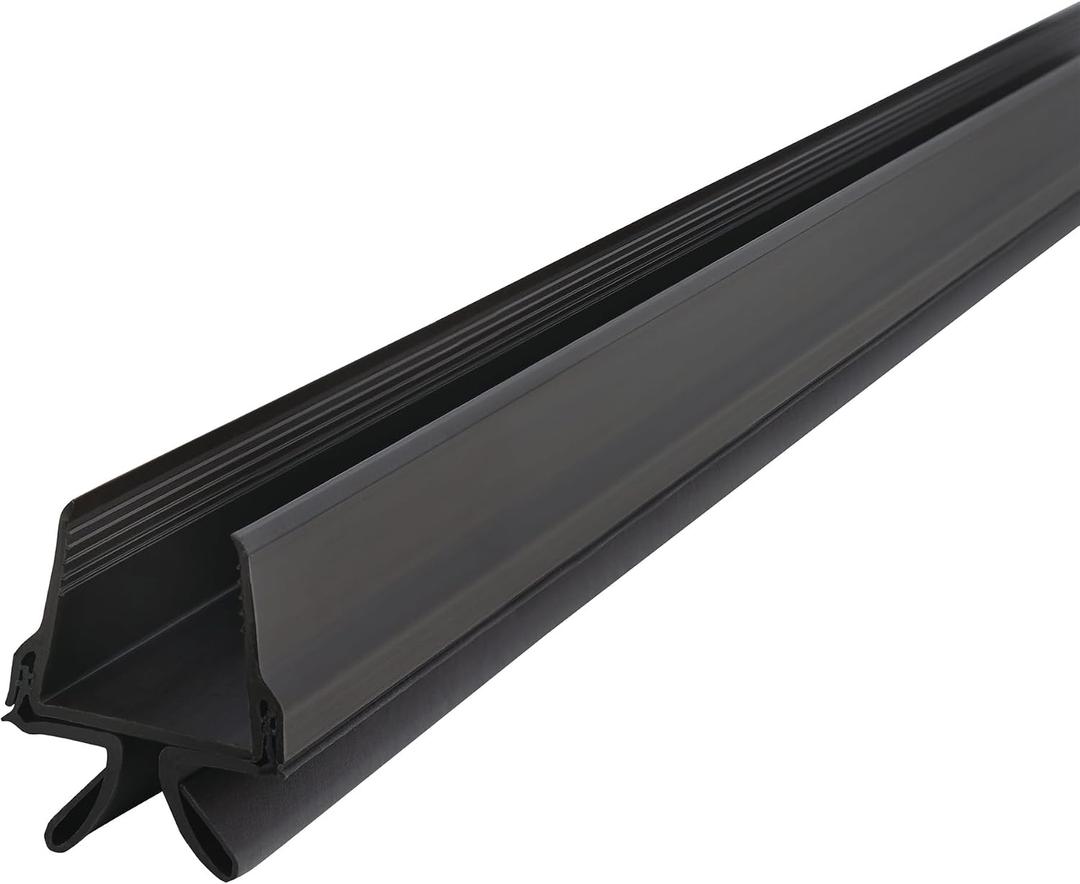 M-D Building Products Vinyl Cinch U-Shape Door Bottom Seal, Slide-On Weatherstripping Draft Stopper, Easy to Install, Fits 32 x 1-3/8 Doors, Fills 1/2- 1-1/2 Gaps, 43399, Brown