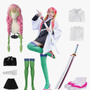 Full Set Anime Halloween Costume Kanroji Party Role Cosplay Costume Cloak Kimono Outfit W/Shoes Wig Sword, S