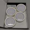 RGB Rechargeable Puck Lights with Remote, 2400mAh Battery Operated Tap Lights Stick On LED Under Cabinet Lighting Magnetic Classroom Push Light Kitchen Counter Touch Lamp Colored Press Button Light