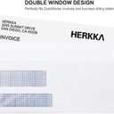 #9 Double Window Security Envelopes, HERKKA No.9 Double Window Business Envelopes Designed for Invoices and Business Statements - Number 9 Size 3 7/8 Inch X 8 7/8 Inch - 24 LB - 100 Pack
