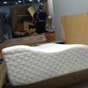 Bed Wedge Pillow - %100 Memory Foam Sleeping Wedge for Acid Reflux, Leg Elevation, Bedroom Reading, Better Breathing - 65cmx65cmx22cm Unique Back Pillow for Bed with Machine Washable Bamboo Cover