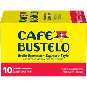 2 x Caf Bustelo Espresso Style Dark Roast, Single Serve Coffee Pods, 10 Count (Pack of 1)