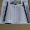 Battery Operated Wall Sconces Set of Two,Wireless Rechargeable Wall Light With Remote Control, Dimmable, Amber Light/Warm White/Natural White/Daylight/RGB, Timer,for Living Room,Bedroom,Entryway,Black (20.6 Inch)