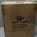 WINDRACING Orthopedic Dog Beds for Large Dogs, Waterproof Egg Foam Dog Sofa Bed with L Bolster Sides, Washable XLarge Pet Bed with Removable Cover & Non-Slip Bottom, 40 x 28 inch, Beige