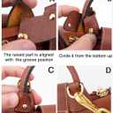 Jiesinlov Leather Bag Shoulder Strap Replacement Crossbody Adjustable Conversion Kit Fit for Mini Pouch (Orange)