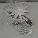 Lewondr Christmas Tree Topper Star, 13inch 10-Point Light Up Xmas Star Treetop with Plug and Remote Control for Home Christmas Decoration, 6H Timer & 8 Lighting Modes, Warm Light, Silver