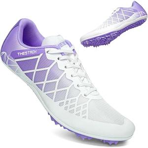 THESTRON Professional Spikes Track & Field Shoes for Men Women Kids Breathable Racing Jumping Sprint Running Sneakers 40