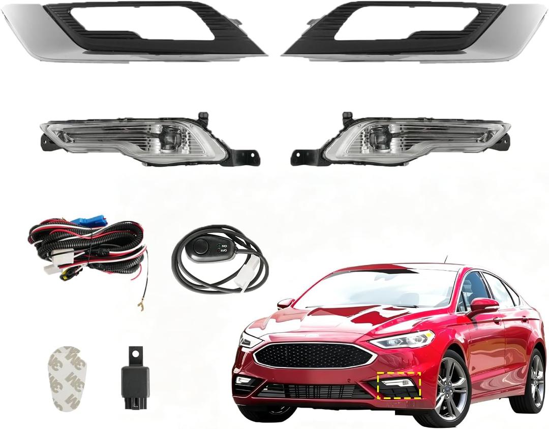 Full LED Fog Light Set 5pcs Fits 2017-2018 Ford Fusion