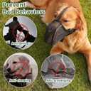 Mayerzon Dog Muzzle, Patented Mesh Muzzle with Panting Room for Large Medium Small Sized Dogs, Soft Mouth Guard to Prevent Biting Eating for Grooming Vet Visit Walking, Reflective and Full Covered, Small