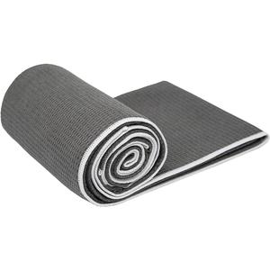 Shandali Hot Yoga Towel - Mat-Sized, Microfiber, Super Absorbent, Anti-Slip, Injury Free, 24" x 72" - Best Bikram Yoga Towel - Exercise, Fitness, Pilates Gear (Gray)