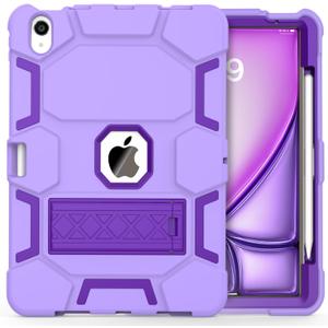 CCMAO for iPad Air 11 Inch Case M3/M2 2025/2024, iPad Air 5th Generation 2022/iPad Air 4th Gen 2020 10.9 Inch with Pencil Holder and Kickstand, Heavy Duty Shockproof Protective Cover, Lavender Purple (01 Light+Dark Purple)