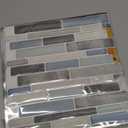 WOWSTAR 10-Sheet Peel and Stick Backsplash Tile for Kitchen, Back Splash Stick On Tiles for Kitchen Wall (Grey and Blue)