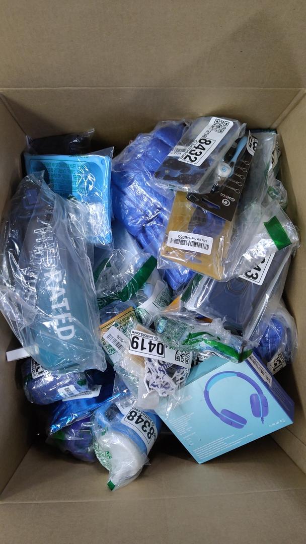 Box Of Mixed Blue Items