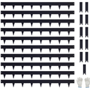 Pmango 10-Pack Galvanized Steel Landscape Lawn Edging 4.5 inch Height Black