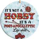 2025 Christmas Ornament  Knitting Its Not a Hobby Its a Post Apocalyptic Life Skill, Yarn Lover Ornament Gift