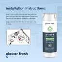 GLACIER FRESH Water Filter Compatible with XWFE (Built-in CHIP), Replacement for GE XWFE, XWF Refrigerator Water Filter NSF/ANSI 42 Certification Pack of 1