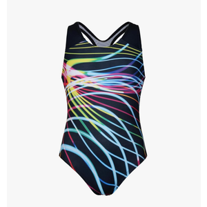 JESKIDS Girls One Piece Swimsuit Athletic Racerback Bathing Suit for Swimming 13 Years