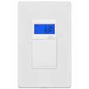 Enerlites 7 Days Digital in-Wall Programmable Timer Switch for Lights, Fans, and Motors, Single Pole, Neutral Wire Required, 18 ON/Off Timer Settings, with Blue Backlight, White, Screwless Wall Plate