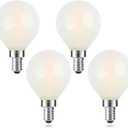 AIELIT Frosted E12 LED Light Bulbs 25-Watt Equivalent, Warm White 2700K, 2W G15/G50 Globe LED Bulb for Beside Lamp Ceiling Fan Pendant Lights Chandelier Fixture, 200 lm, 4 Pack