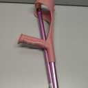LILICANES Forearm Crutches for Adults, Adjustable Walking Crutches 28.3 to 37.4 Inches, Lightweight Aluminum Crutch Pair with Ergonomic Grip, Comfortable Support and Non-Slip Rubber Tips Pink 1Pc