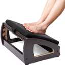 StrongTek Wood Ergonomic Footrest - 4-Angle Adjustable Foot Stool for Desk, Office Footrest, Anti-Slip Foot Stand for Under Desk, Enhances Posture, Promotes Blood Circulation, Easy Assembly (Espresso)