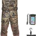 TIDEWE Breathable Chest Wader, 1600G Insulation Waterproof Hunting Wader with Steel Shank Boots & 200G Insulated Liner (11, Next Camo Evos)